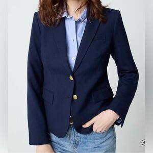 J. Crew Women's Navy Blazer with Gold Buttons